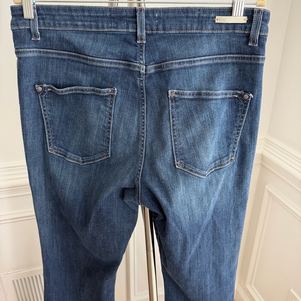 Pilcro Anthropologie High-Rise Flare Wide Leg Jeans - Dark Blue Size 32 - Picture 7 of 8
